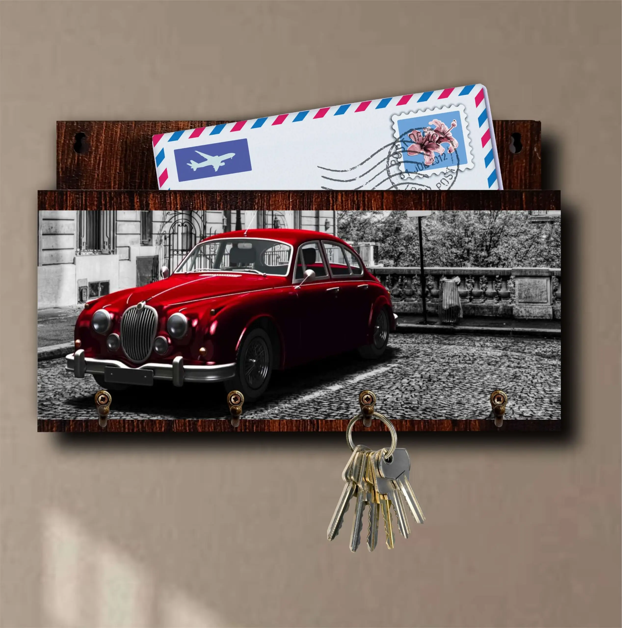 Porta Chaves com Carta Vintage - Imagem 4