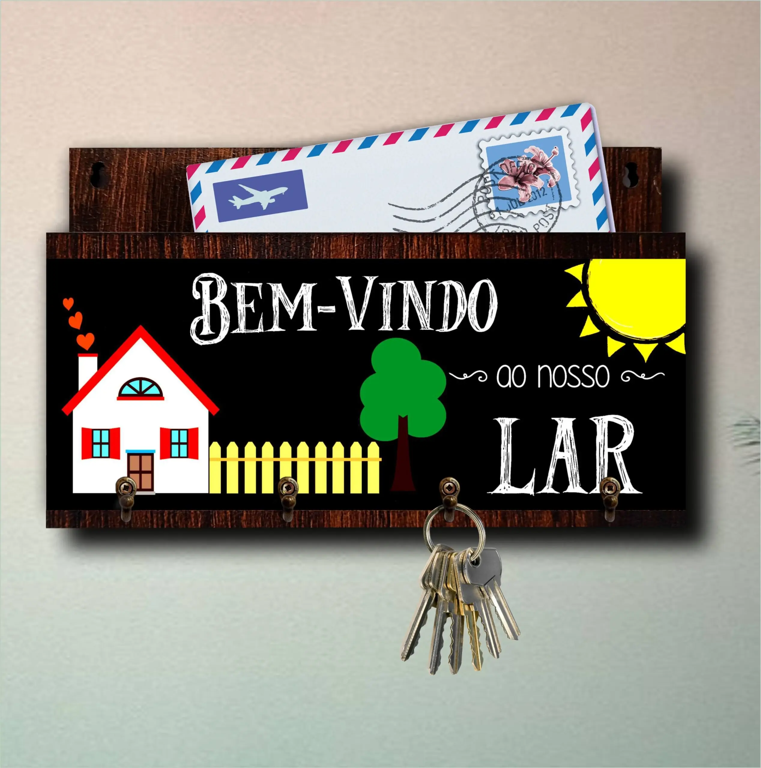 Porta Chaves com Carta Bem Vindo - Imagem 4