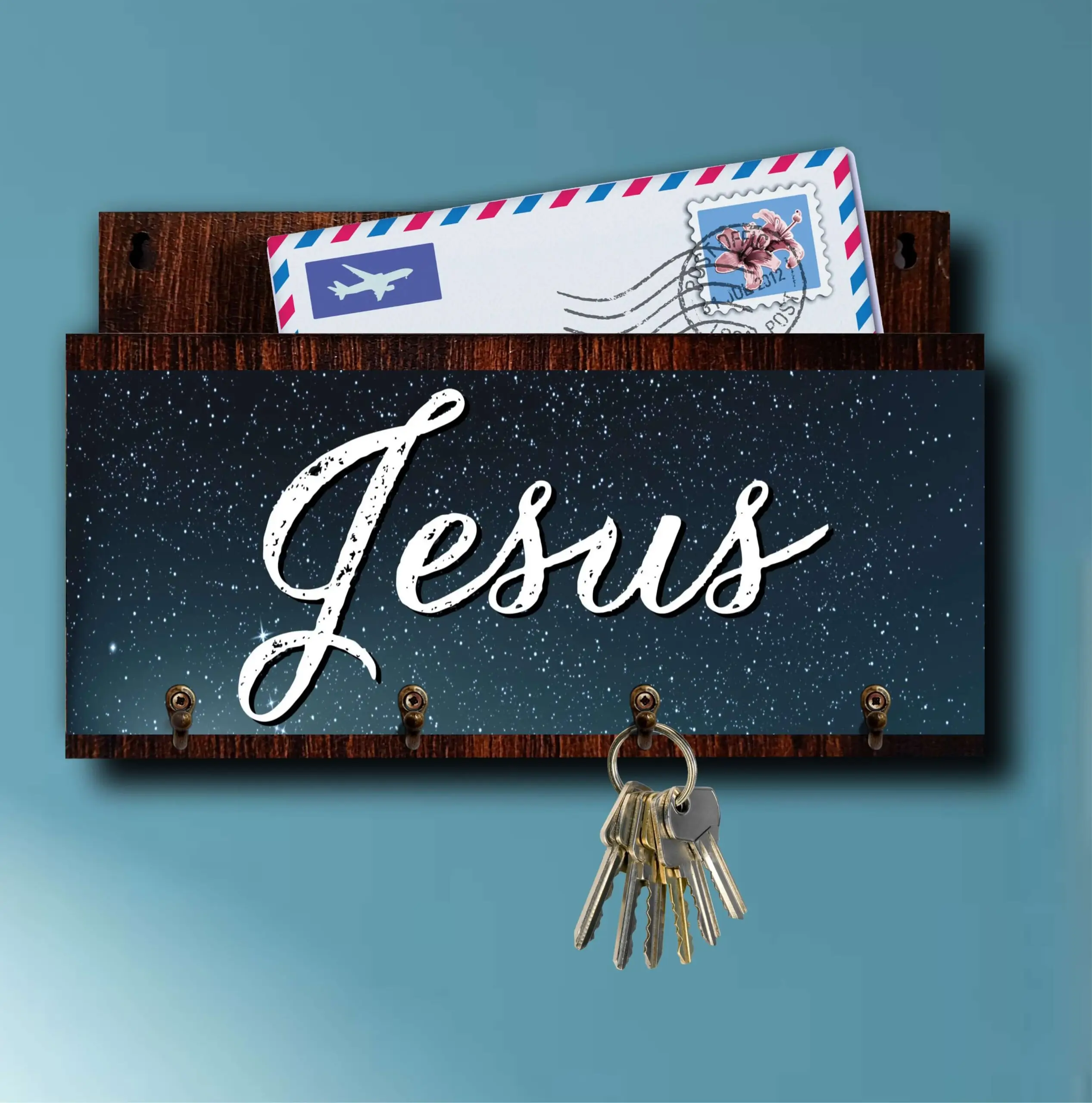 Porta Chaves com Carta Jesus - Imagem 4
