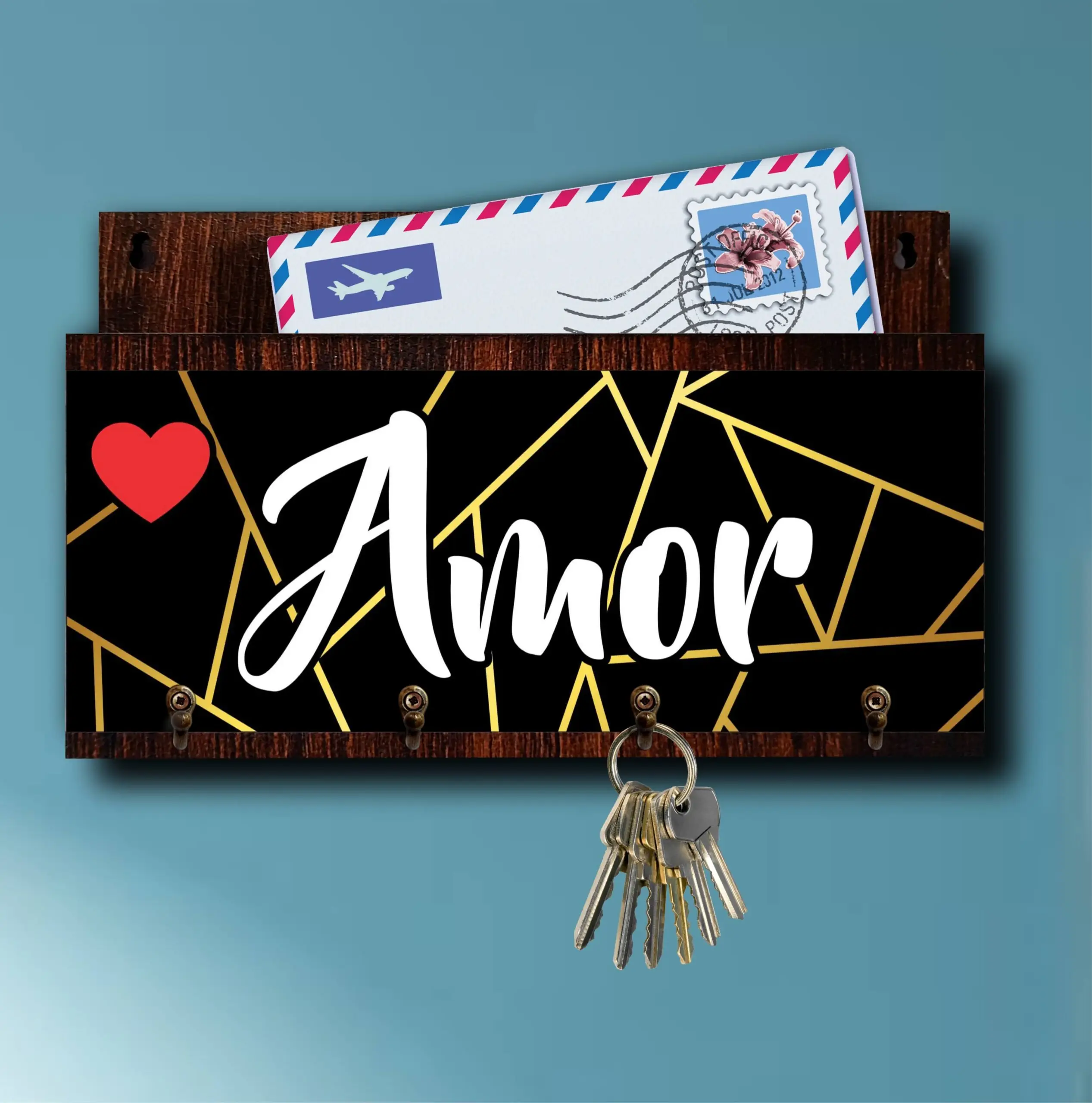 Porta Chaves com Carta Amor - Imagem 4