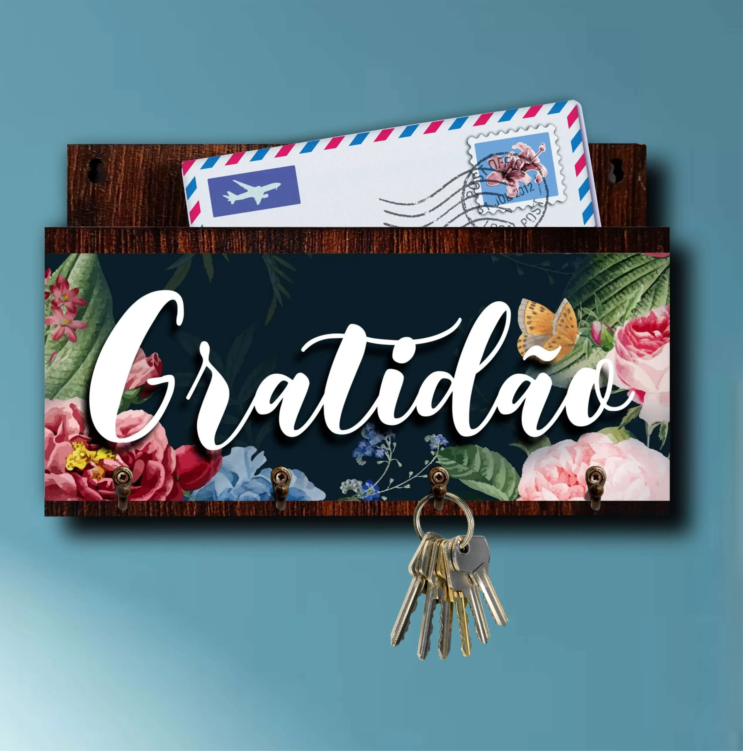 Porta Chaves com Carta Gratidão - Imagem 4