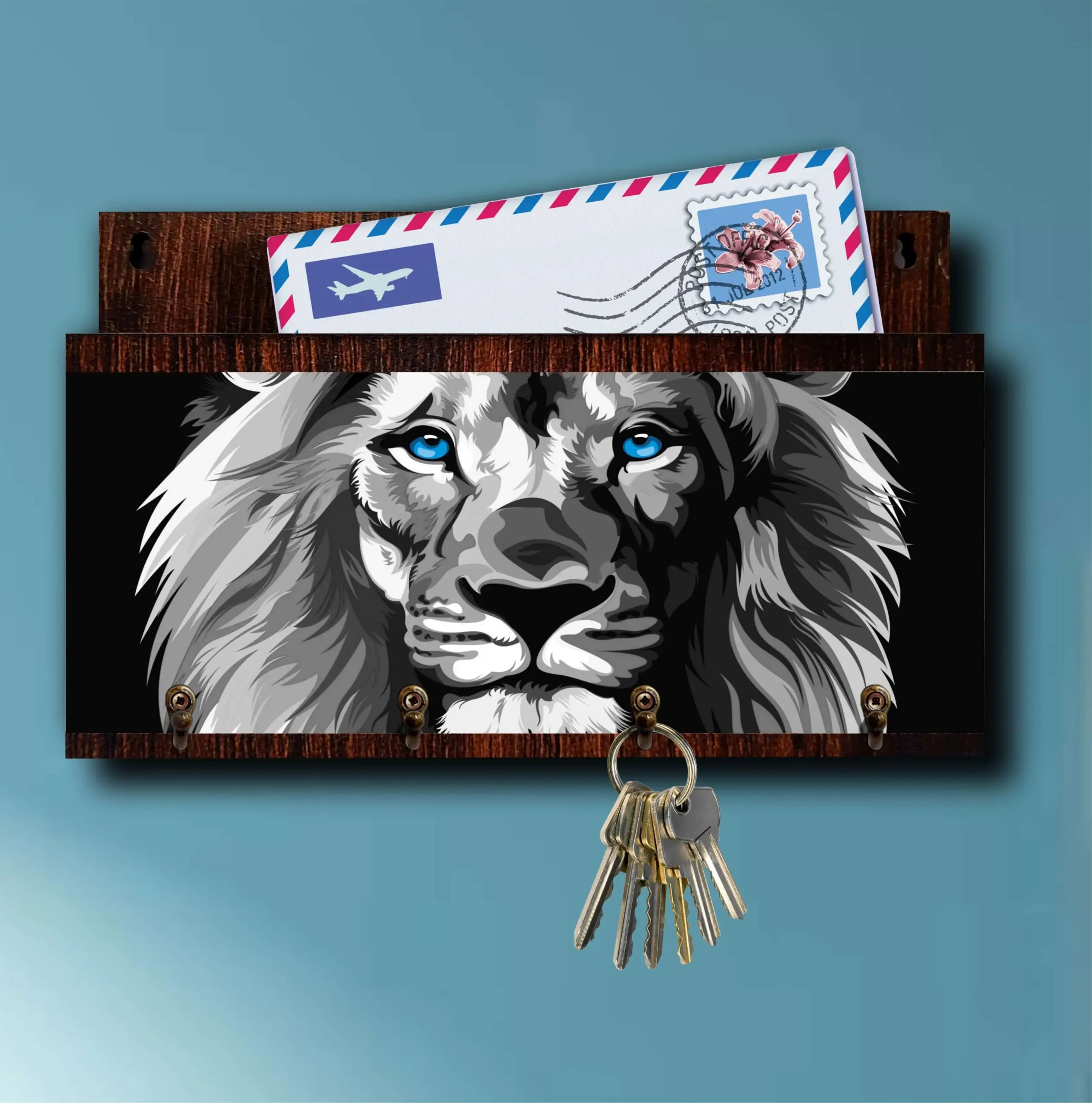 Porta Chaves com Carta Leão Cinza - Imagem 4