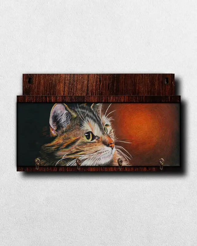 Porta-Chaves-com-Carta-Gatinho