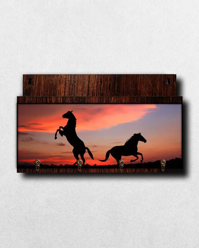 Porta-Chaves-com-Carta-Paisagem-Cavalos