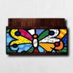 Porta-Chaves-com-Carta-Mosaico-Borboleta