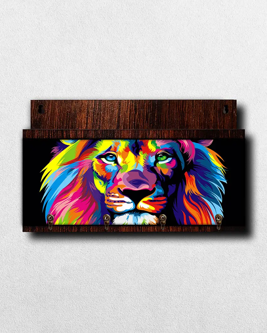 Porta-Chaves-com-Carta-Leão-Colorida