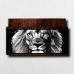 Porta-Chaves-com-Carta-Leão-cinza