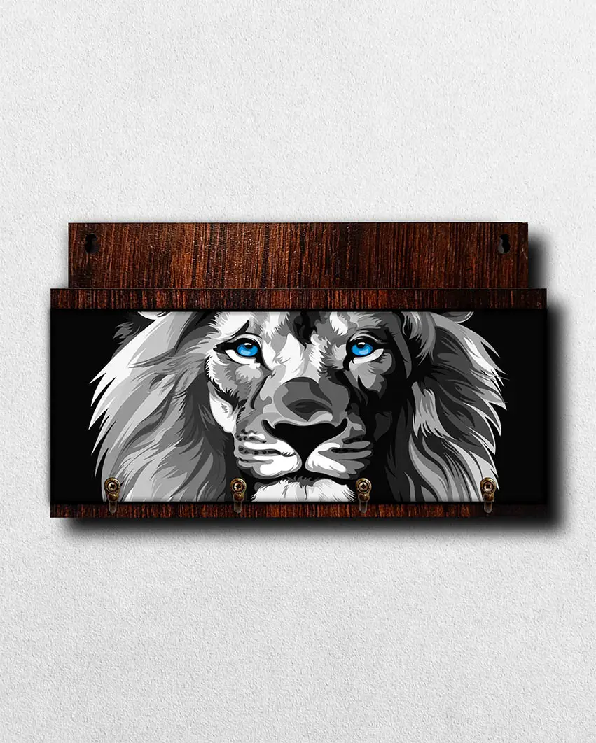 Porta-Chaves-com-Carta-Leão-cinza