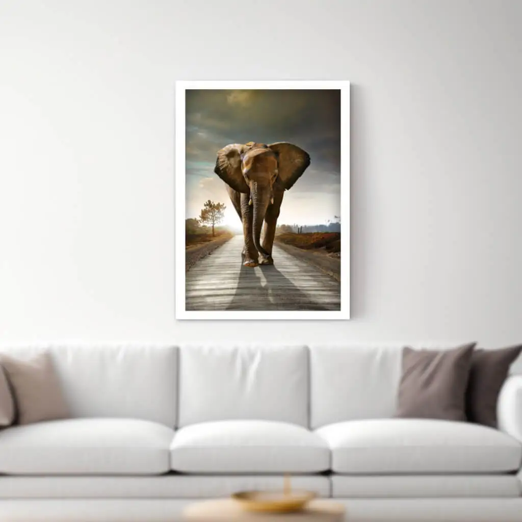 Quadro Decorativo Elefante - 8k - - Imagem 2