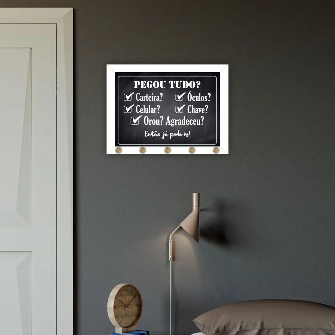 Quadro Porta Chave Pegou Tudo - Imagem 2
