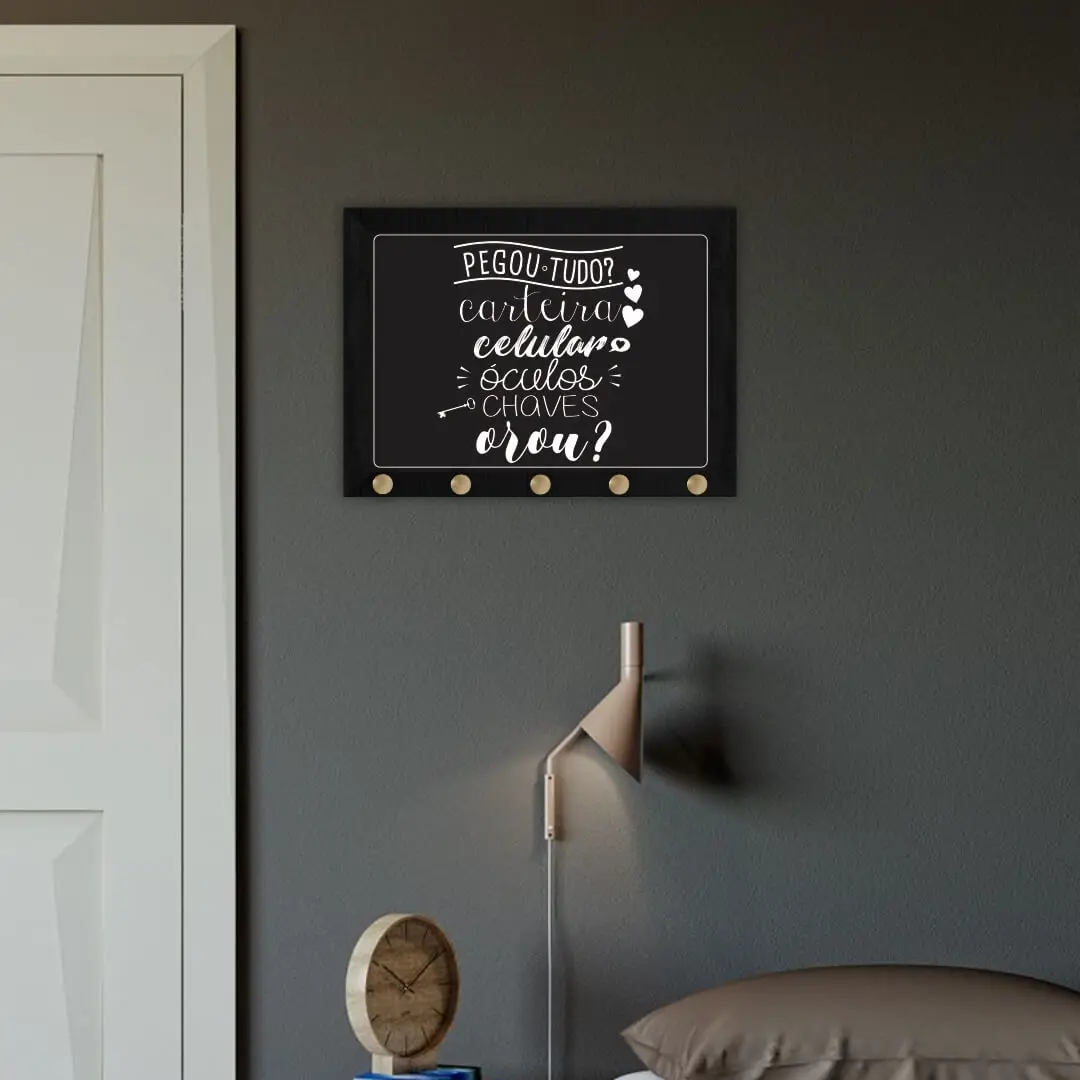 Quadro-Porta-Chave-Pegou-Tudo-Orou