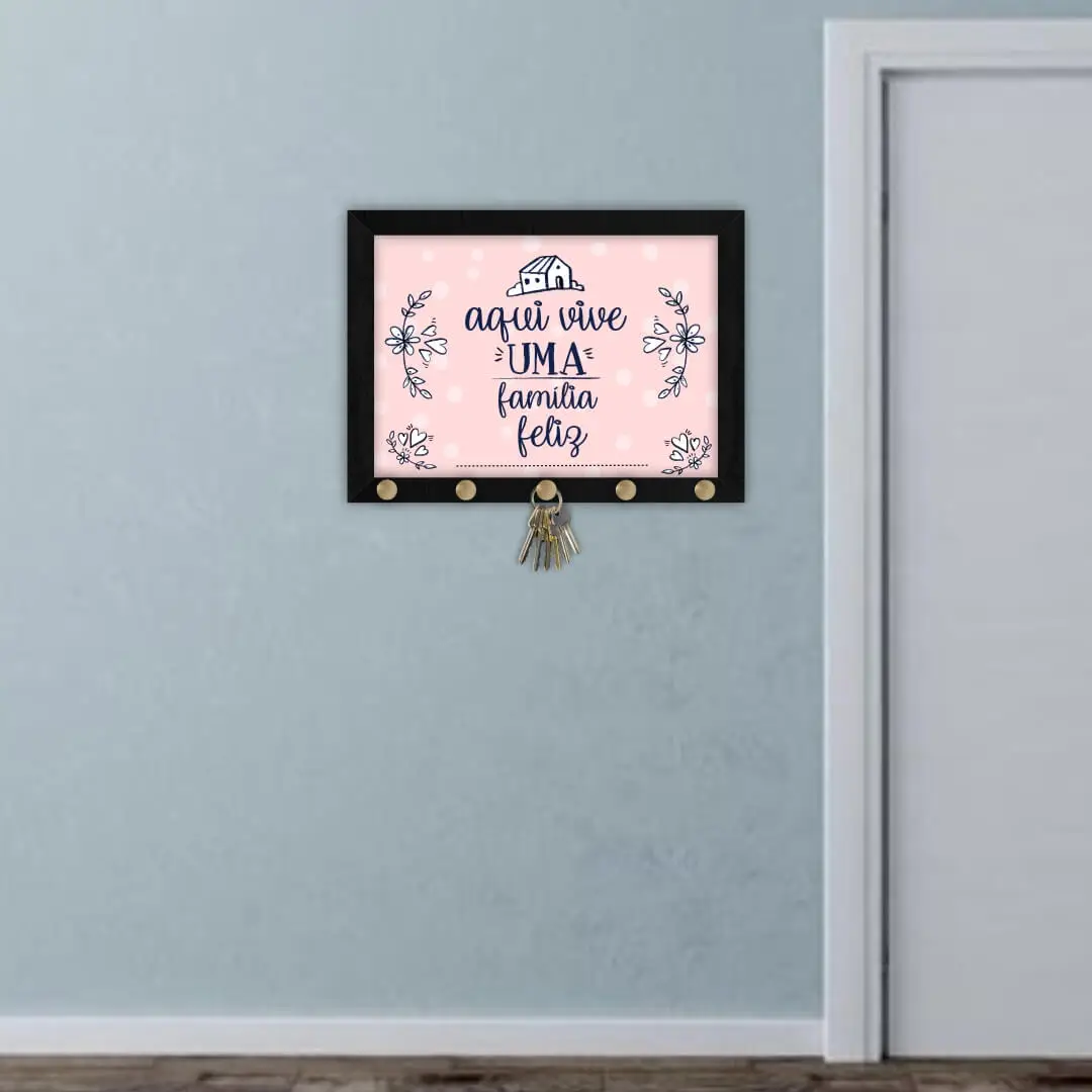 Quadro Porta Chave Familia Feliz - Imagem 2
