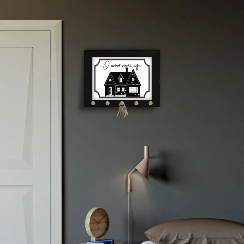 Quadro-Porta-Chave-Casa-amor