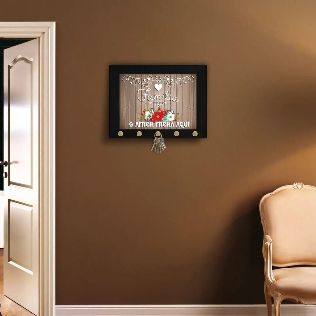 Q023 Quadro-Porta-Chave-Familia