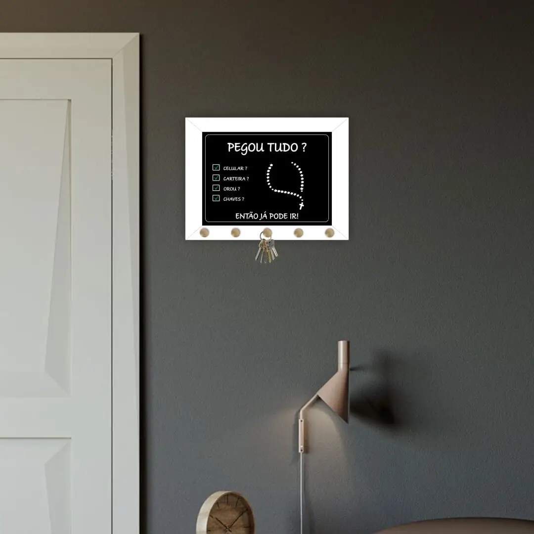 Quadro-Porta-Chave-Pegou-Tudo-Terço