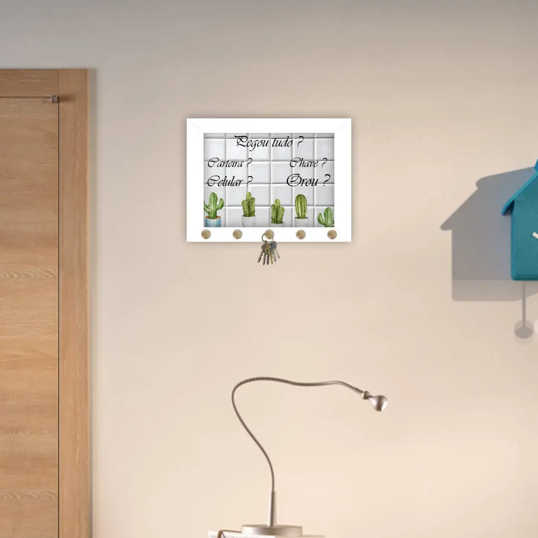 Quadro Porta Chave Pegou Azuleijo - Imagem 2