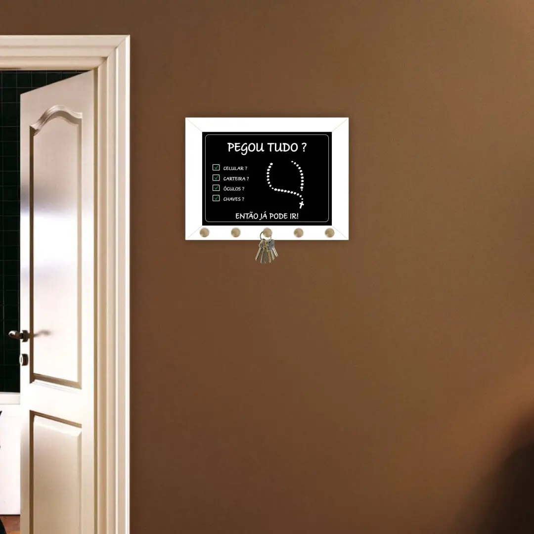 Quadro Porta Chave Pegou Tudo Terço - Imagem 2