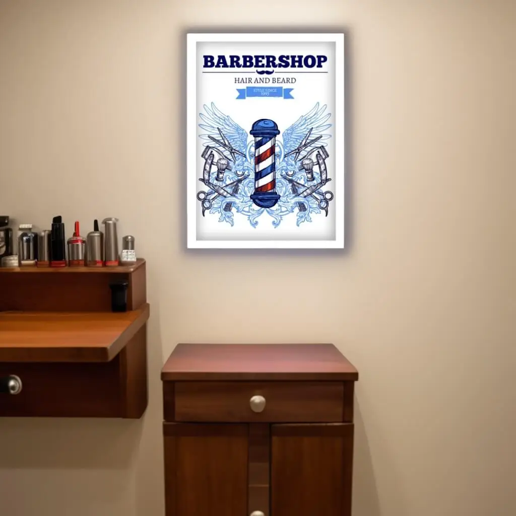 Quadro Decorativo Barbershop Poste - Imagem 2