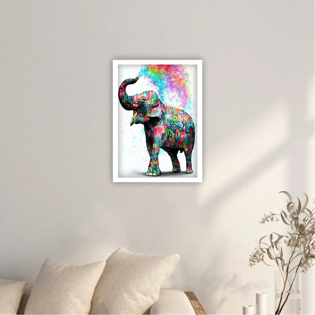 Quadro Decorativo Elefante Grafite - Imagem 2