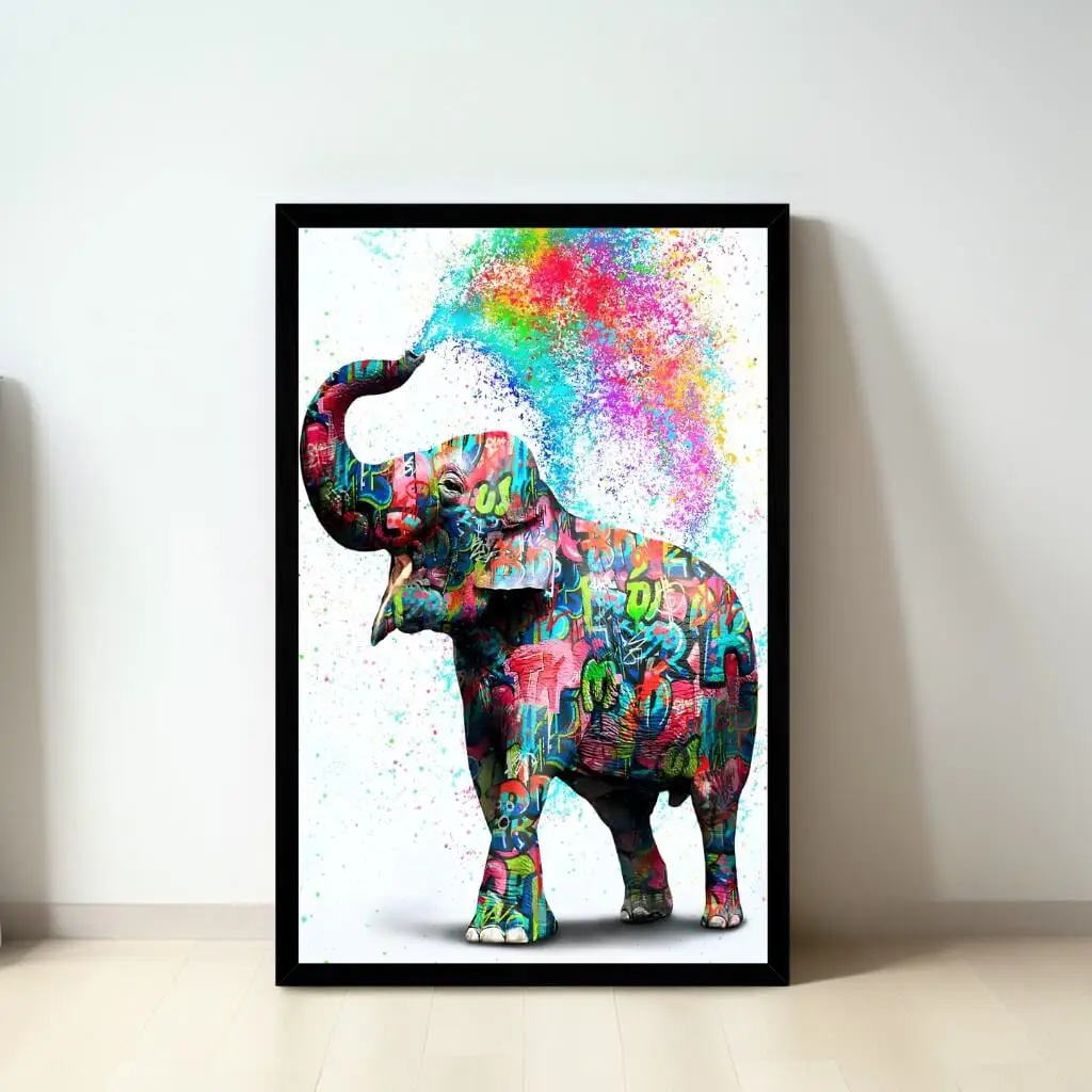 Quadro-Decorativo-Elefante-Grafite - Big's