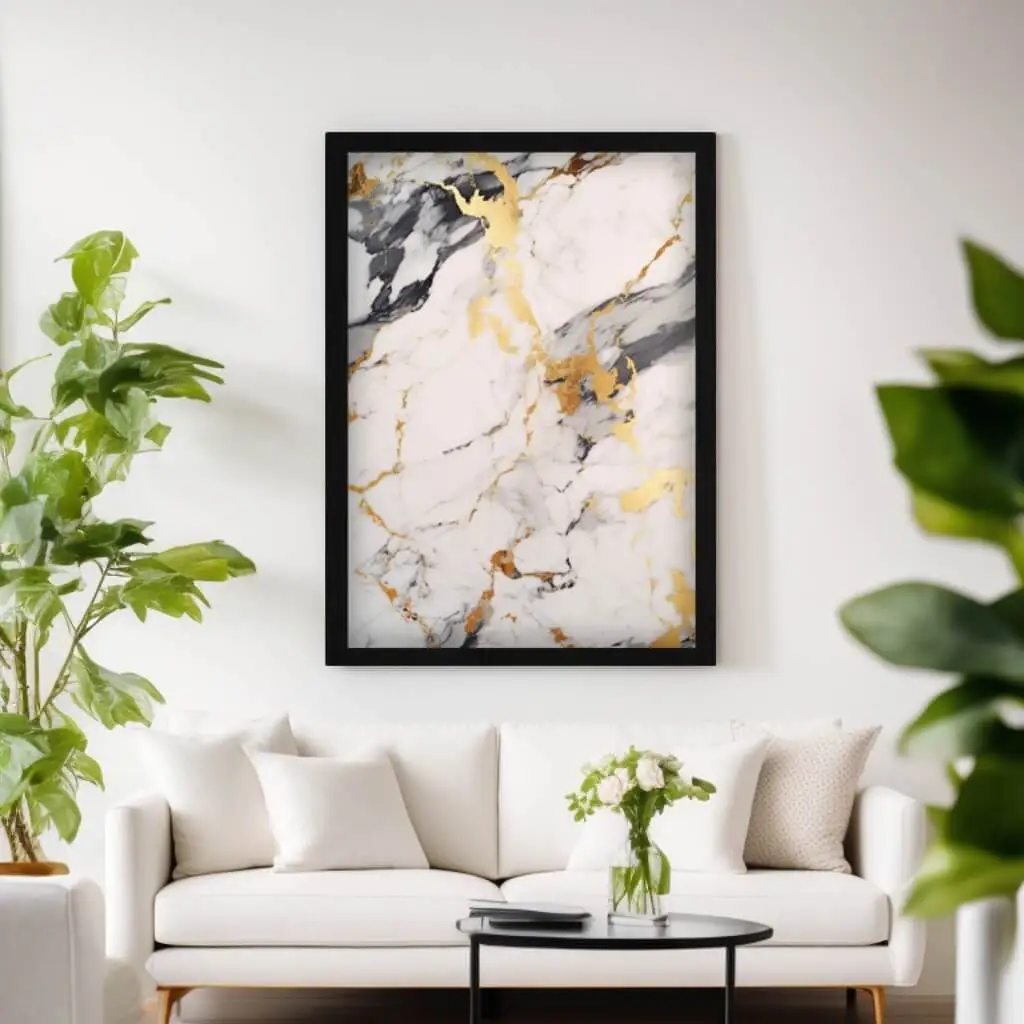 Quadro-Decorativo-Marmore-Dourado