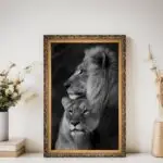 Quadro-Decorativo-Leão-Pai-e-Filho - Big's