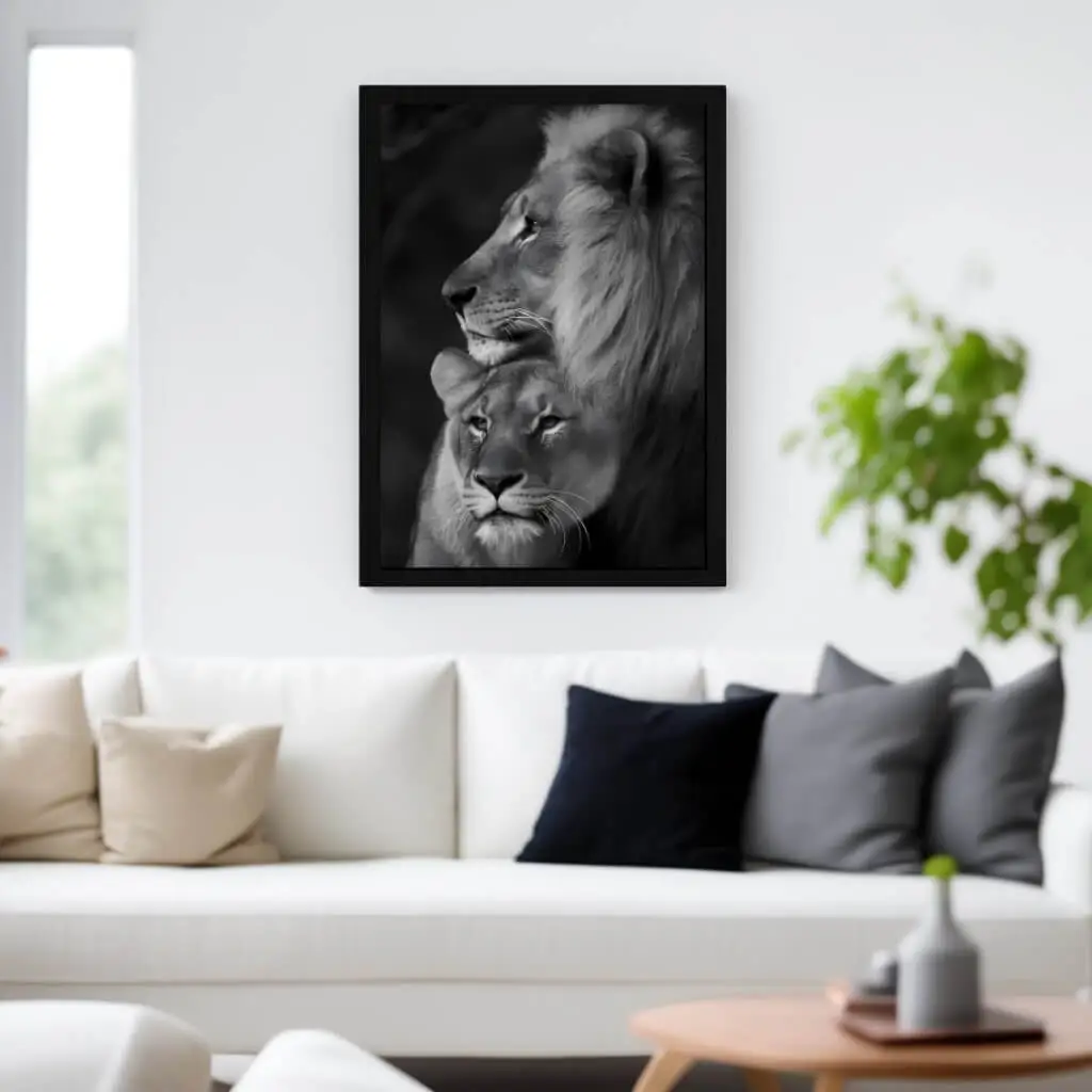 Quadro-Decorativo-Leão-Pai-e-Filho