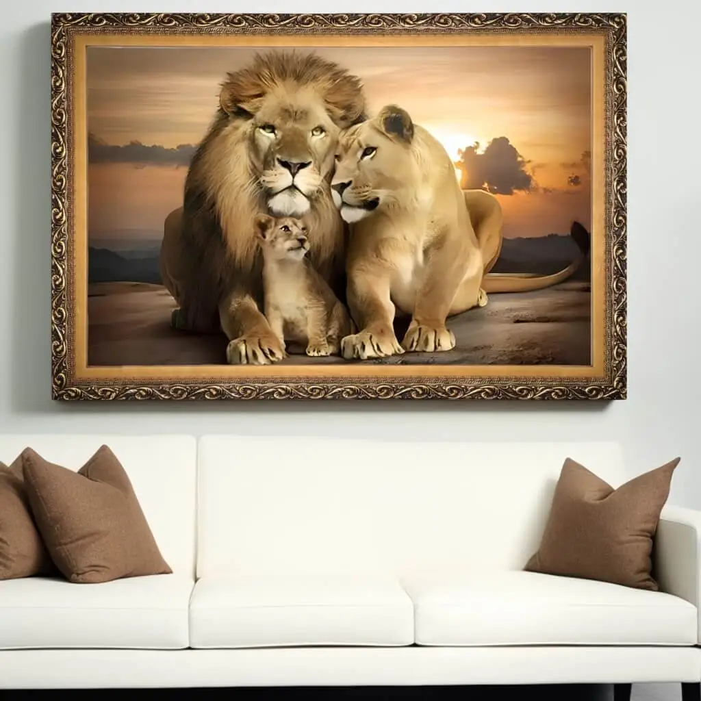 1646 LUXO BEGE (1) Quadro-Decorativo-Pais-e-Filho - Big's