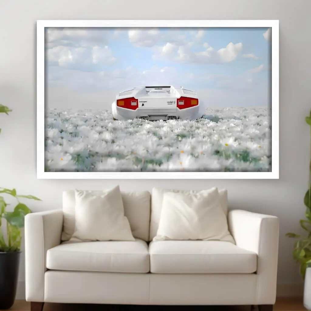 Quadro Decorativo Super Carro Flores - Big's - Imagem 1