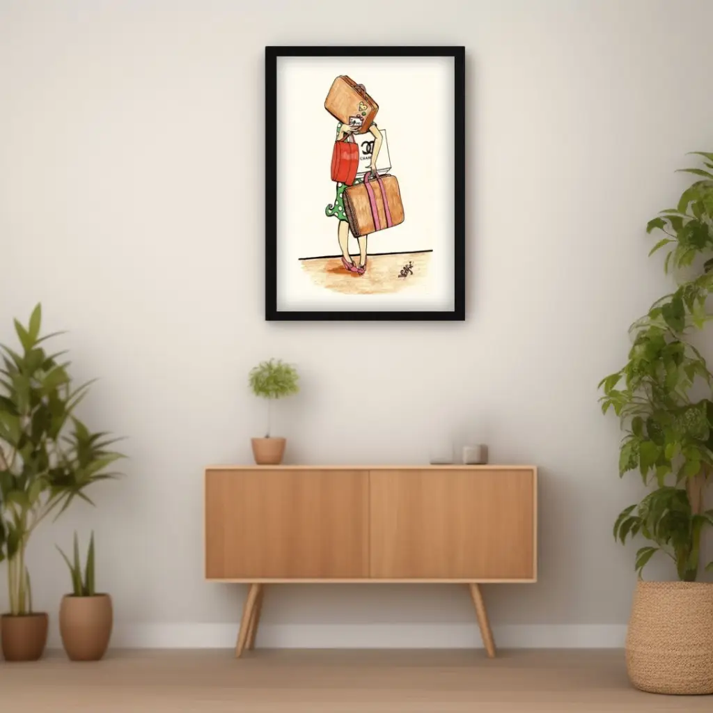 Quadro Decorativo Moda Malas - Imagem 2