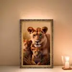 Quadro-Decorativo-Familia-Leoa - Big's