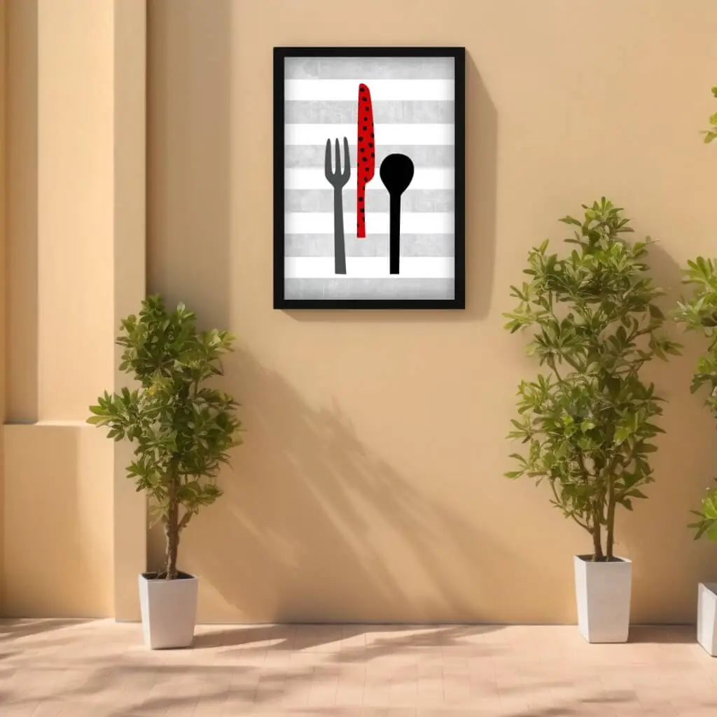 1657 Quadro-Decorativo-Restaurante-Talheres