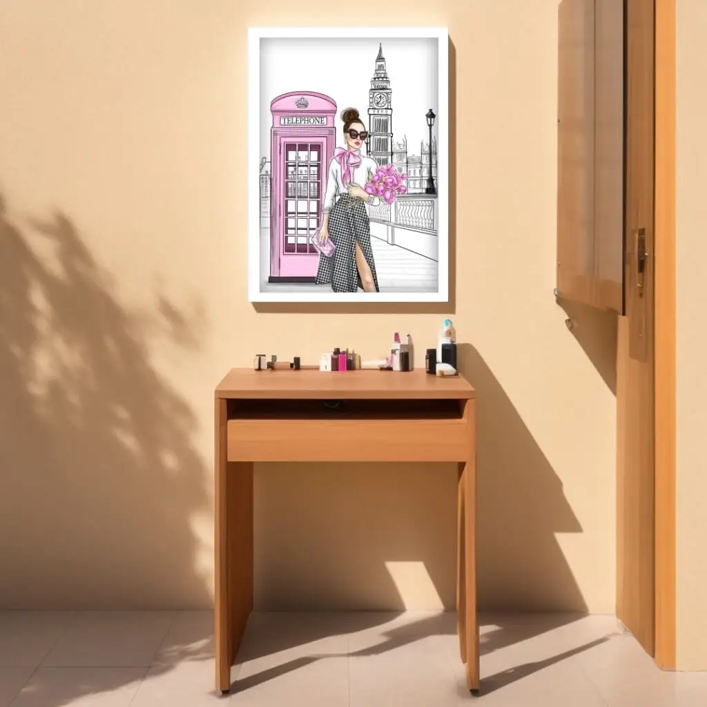 Quadro-Decorativo-Modelo-Inglesa-Rosa