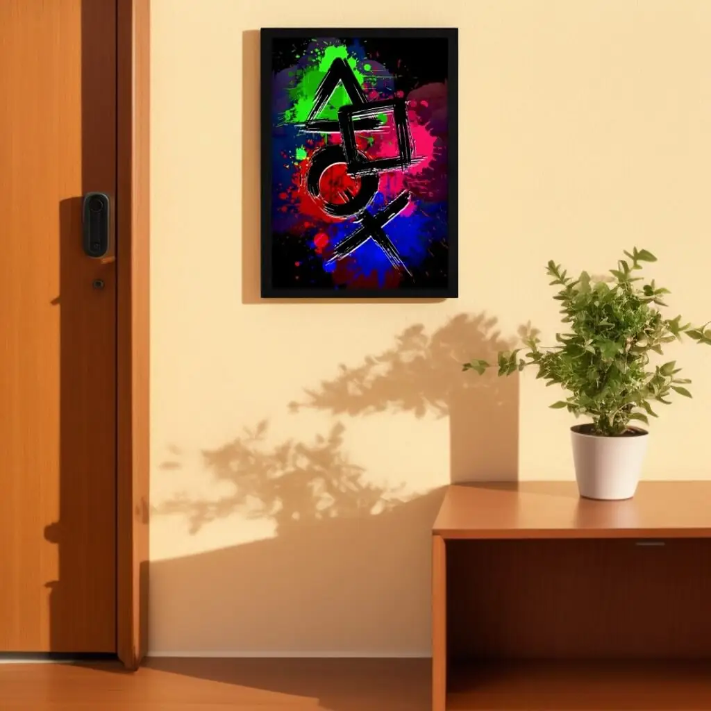 Quadro-Decorativo-Gamer-Botões