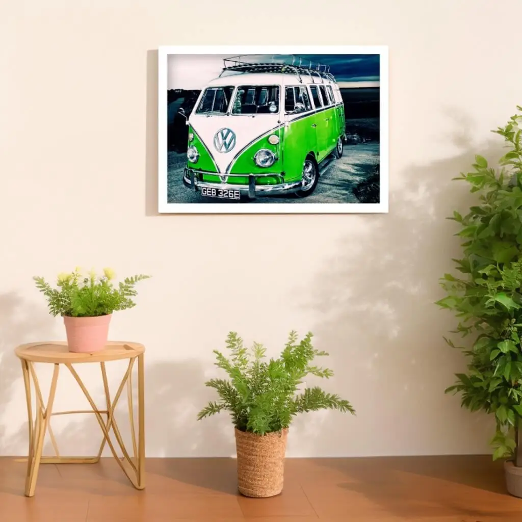 Quadro Decorativo Kombi-Verde - Imagem 2