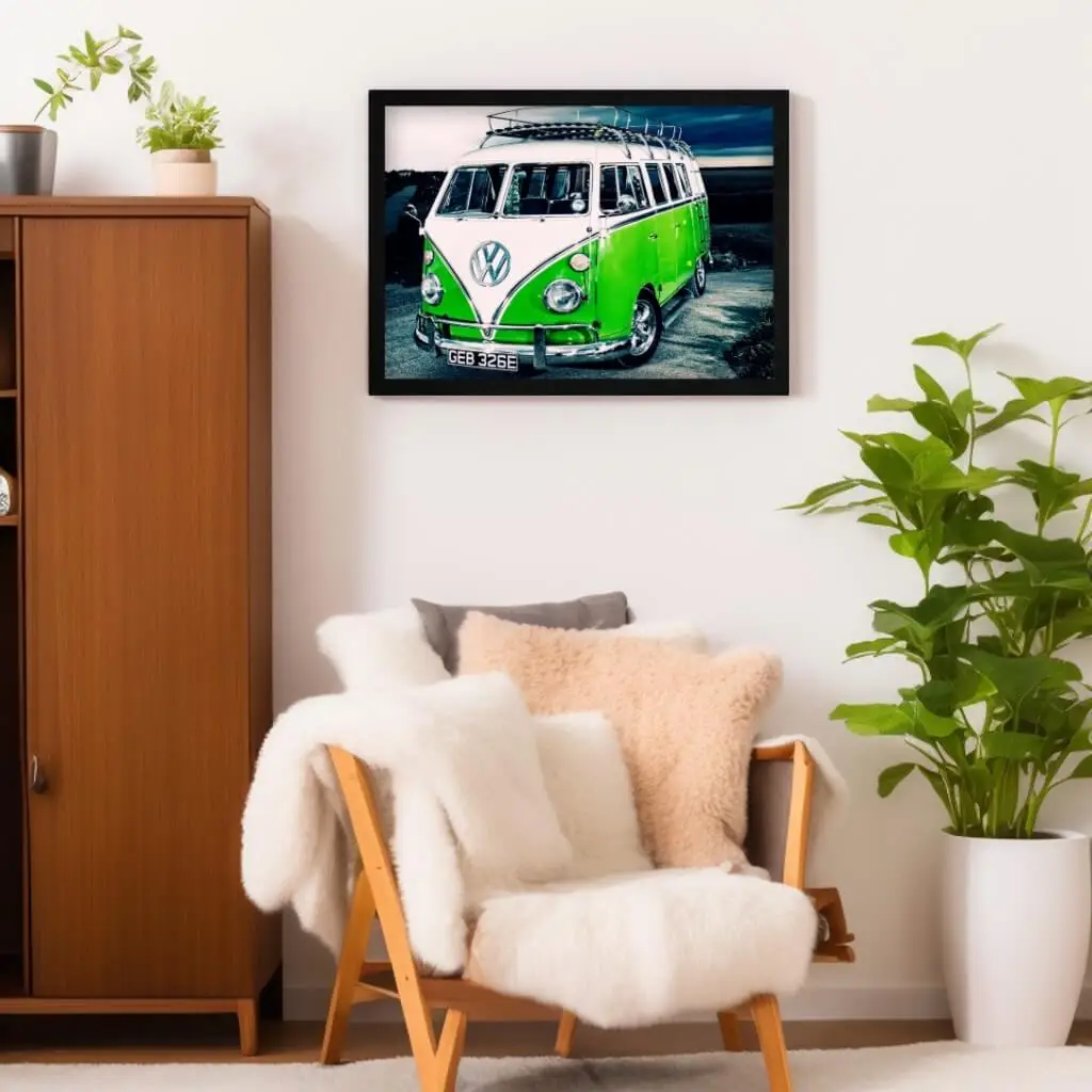 Quadro-Decorativo-Kombi-Verde