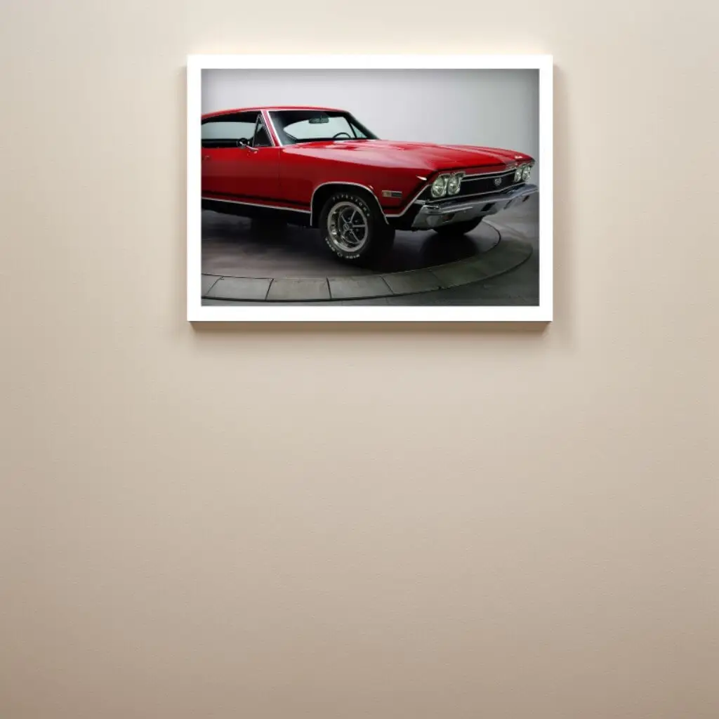 Quadro Decorativo Chevrolet Chevelle Vermelho - Imagem 2