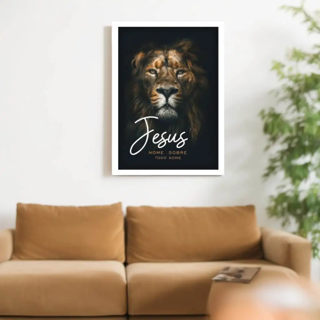 Quadro Decorativo Leão Jesus - Imagem 2