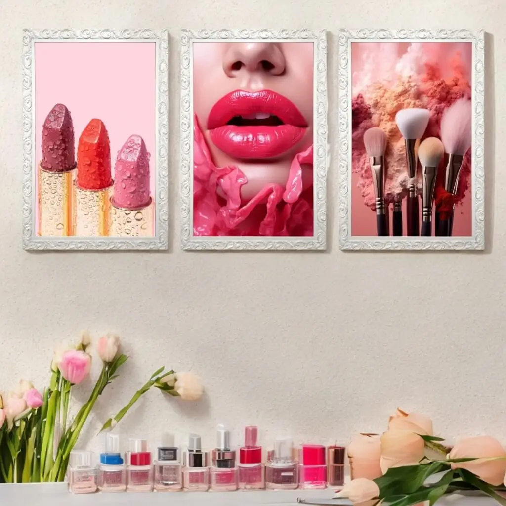 Kit-3-Quadros-Moda-Batons-e-Maquiagens-Big's