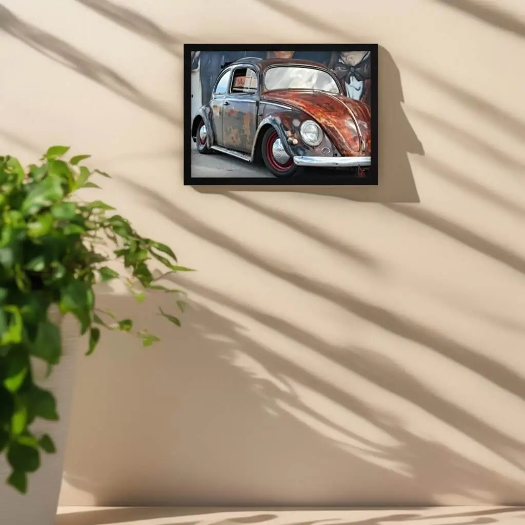 Quadro-Decorativo-Fusca-Ferro-Velho