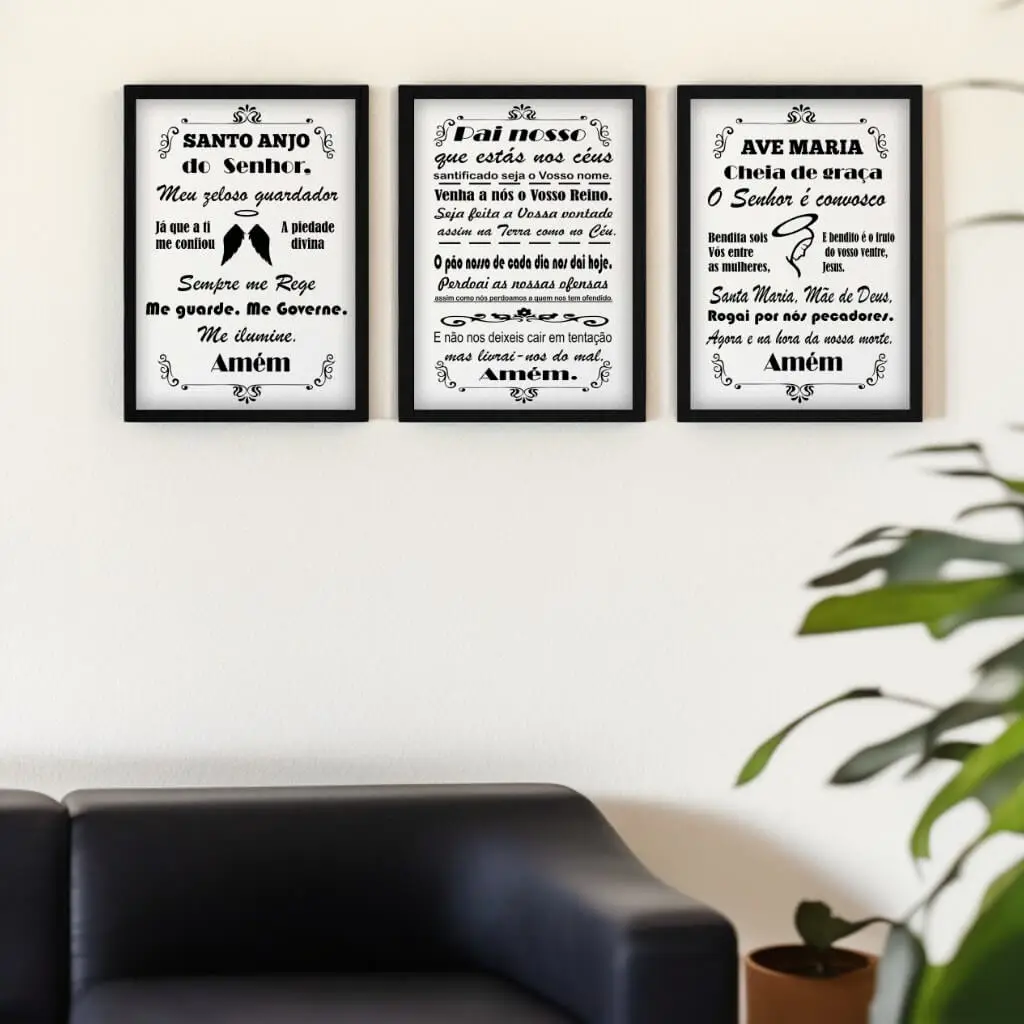 Kit 3 Quadros Oração - Imagem 2