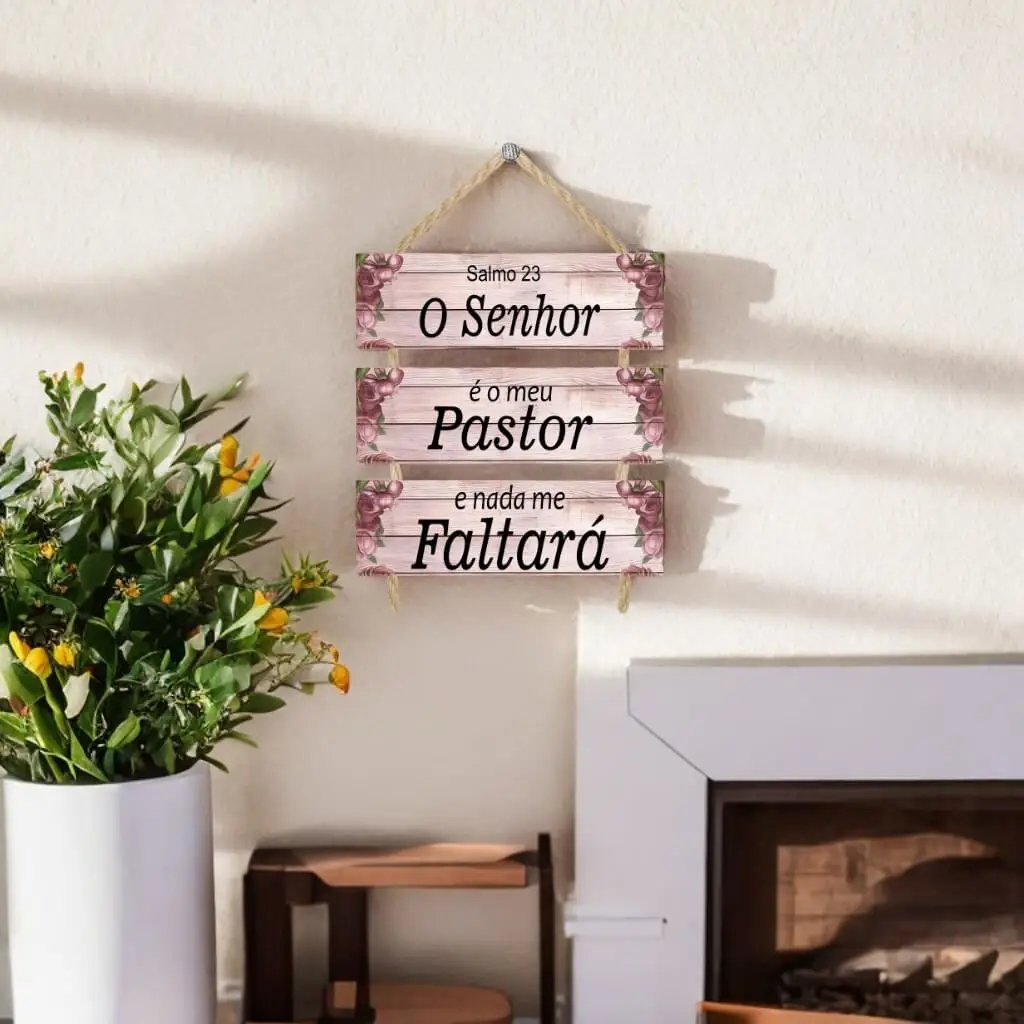 Placa 3 Partes O Senhor é meu Pastor - Imagem 2
