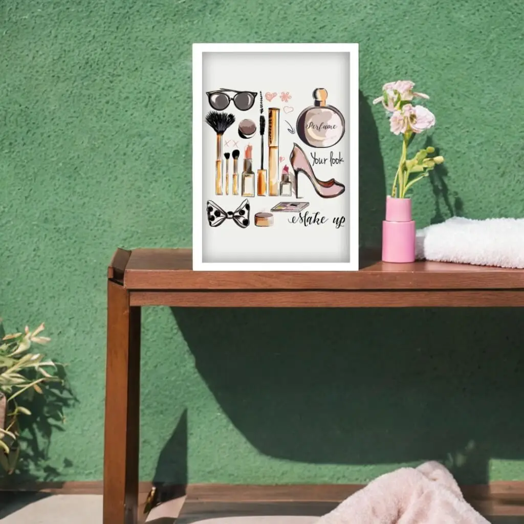 Quadro-Decorativo-Moda-Itens-de-Beleza