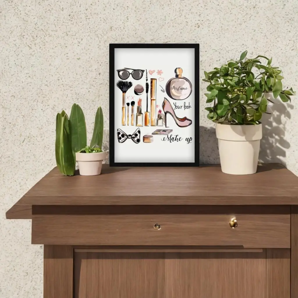 Quadro Decorativo Moda Itens de Beleza - Imagem 2