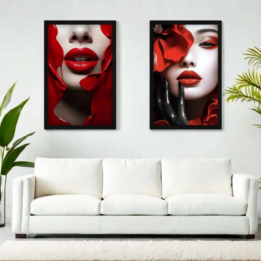 Kit-2-Quadros-Modelos-Red-Flowers