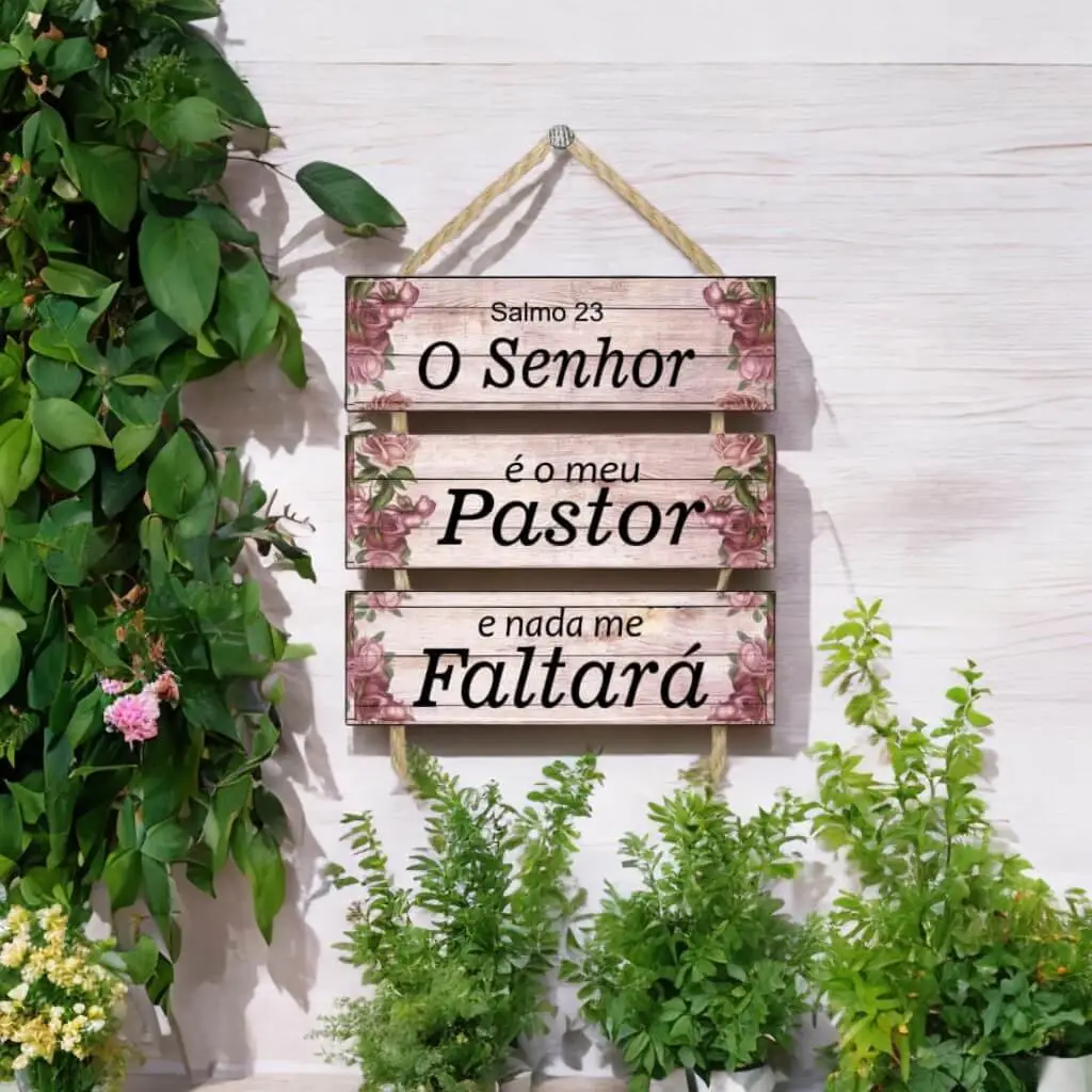 Placa 3 Partes O Senhor é meu Pastor - Imagem 1