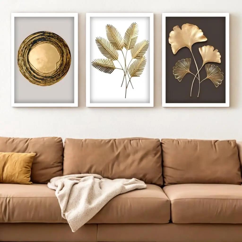 Kit 3 Boho Chic Moderno Flores - Imagem 2