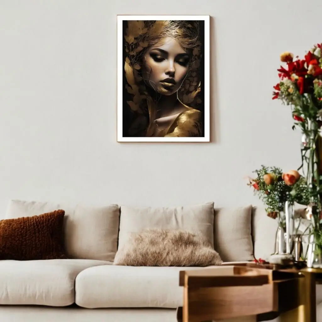 Quadro Decorativo Modelo Gold Line - Imagem 2