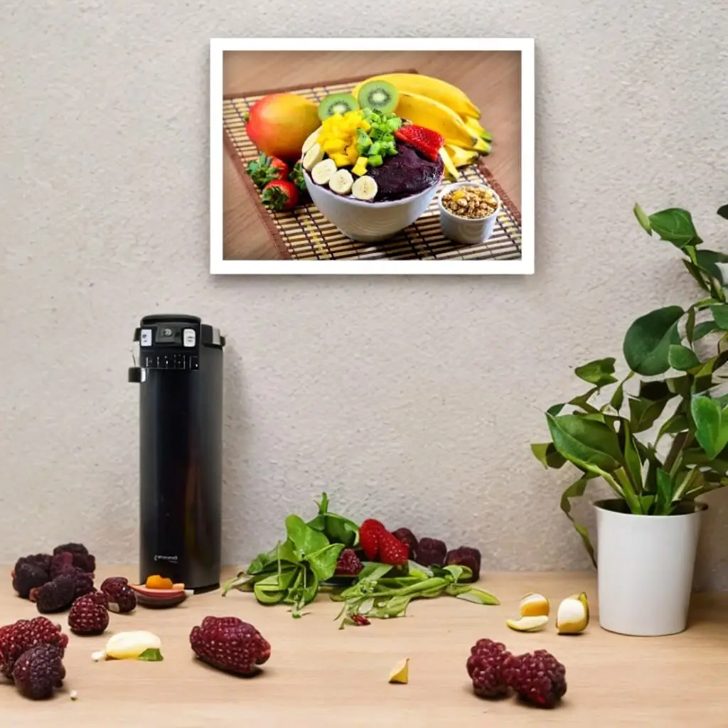 Quadro Decorativo Tigela de Açai com Frutas - Imagem 2