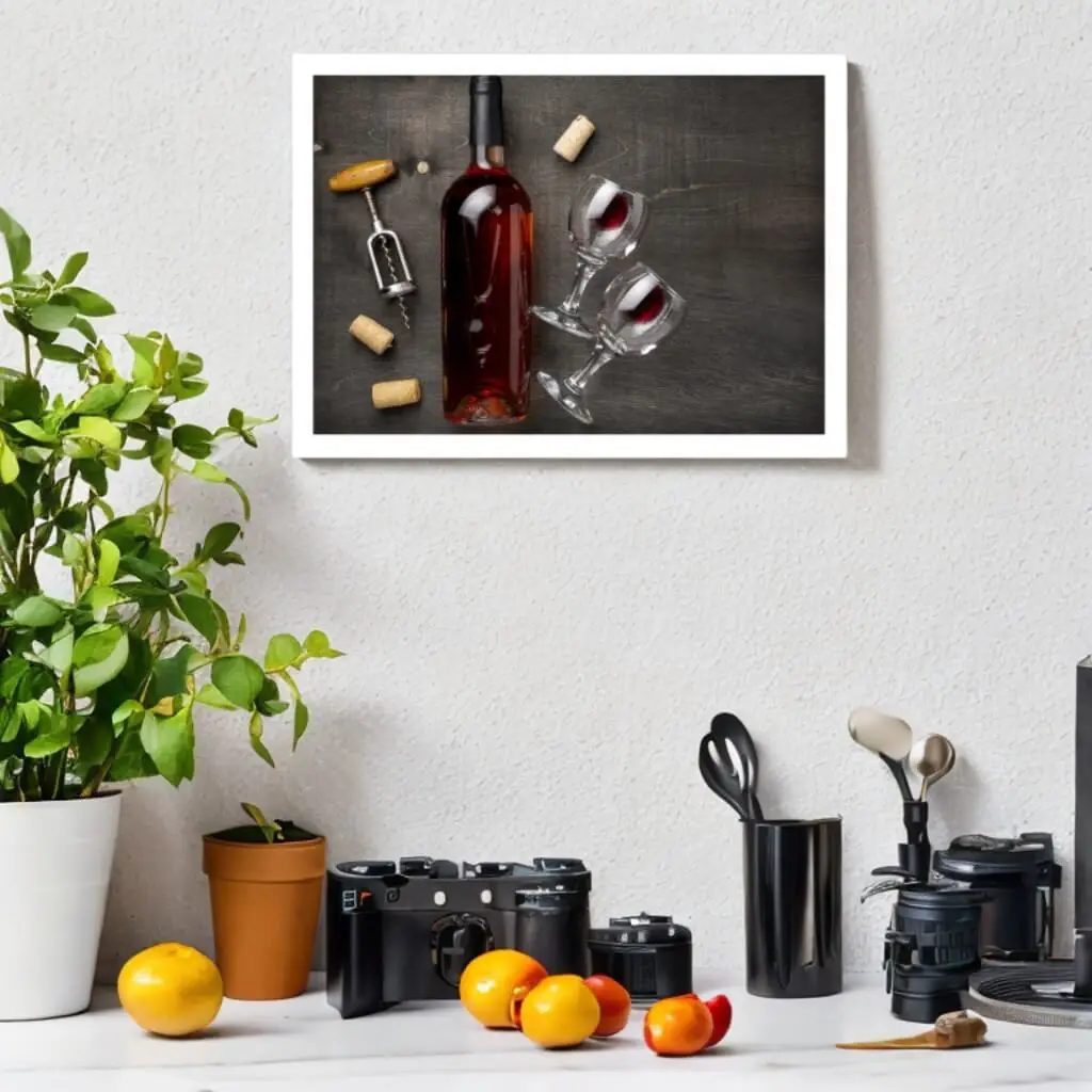 Quadro Decorativo Garrafa de Vinho - Imagem 2
